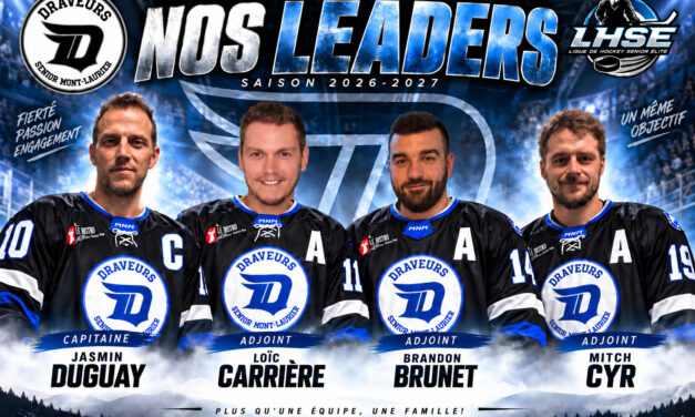 JASMIN DUGUAY ENTRE DANS L’HISTOIRE : LE PREMIER CAPITAINE DES DRAVEURS SENIOR
